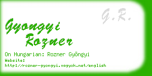 gyongyi rozner business card