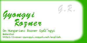 gyongyi rozner business card